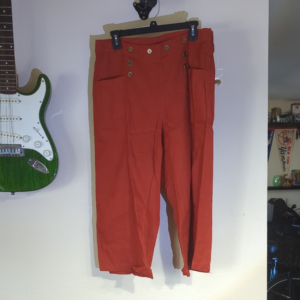 Modcloth Vibrant Red Chinos